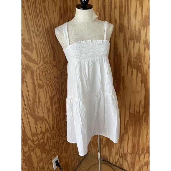 ASOS Dresses & Skirts - ASOS Womens Solid White Summer Knit Cotton Dress NWT US Size 6 Sleeveless